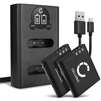 CELLONIC 2X Bateria compatível com Ricoh GR III, GR IIIx, G900SE, DB-110 1100 mAh, 3,6 V, iões de lítio para Ricoh G900, WG-6 CELLONIC 2X Bateria compatível com Ricoh GR III, GR IIIx, G900SE, DB-110 1100 mAh, 3,6 V, iões de lítio para Ricoh G900, WG-6