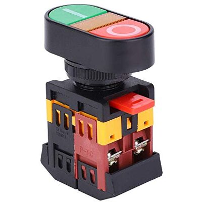 Walfront APBB-22/25N Interruptor de botão duplo com luz LED interruptor de botão momentâneo NO NC interruptor de ligar e desligar de botões botões vermelhos ou verdes (380 V) Walfront APBB-22/25N Interruptor de botão duplo com luz LED interruptor de botão momentâneo NO NC interruptor de ligar e desligar de botões botões vermelhos ou verdes (380 V)