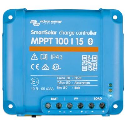 Victron Energy SmartSolar MPPT 100V 15 amperes 12/24-Volts Controlador de Carga Solar (Bluetooth) Victron Energy SmartSolar MPPT 100V 15 amperes 12/24-Volts Controlador de Carga Solar (Bluetooth)