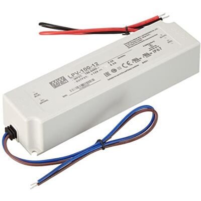 MEAN WELL Fonte de alimentação de comutação LPV-100-12 LED , 100W, 12V, 8.5A MEAN WELL Fonte de alimentação de comutação LPV-100-12 LED , 100W, 12V, 8.5A
