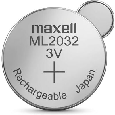 Maxell Kosie® ML2032 Bateria de botão de lítio recarregável para teclados, etc Maxell Kosie® ML2032 Bateria de botão de lítio recarregável para teclados, etc