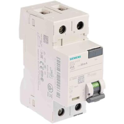 Siemens Ingenuity for life 5SV33126 Interruptor Diferencial 2P Classe A 30mA 25A 230V Siemens Ingenuity for life 5SV33126 Interruptor Diferencial 2P Classe A 30mA 25A 230V