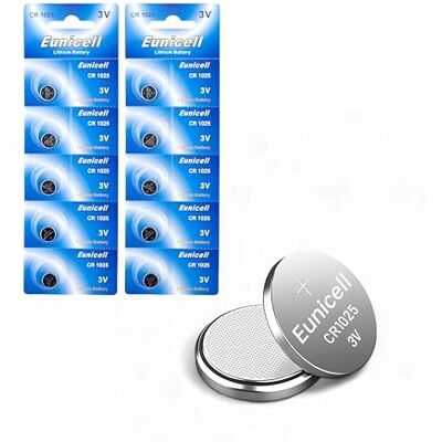 Eunicell Cr1025 5033Lc Blister de lítio de 3 V e 3 volts (10 unidades) Eunicell Cr1025 5033Lc Blister de lítio de 3 V e 3 volts (10 unidades)