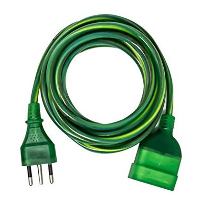 Electraline Extensão, comprimento 3 m, socket 10A 230V, secção cabo 3 x 1 mm, verde Electraline Extensão, comprimento 3 m, socket 10A 230V, secção cabo 3 x 1 mm, verde