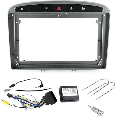sound-way Kit de montagem automática, moldura rádio para carro de 9 polegadas, adaptador compatível com Peugeot 308 2007-2013 / Peugeot 408 2011-2020 sound-way Kit de montagem automática, moldura rádio para carro de 9 polegadas, adaptador compatível com Peugeot 308 2007-2013 / Peugeot 408 2011-2020