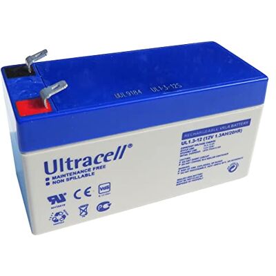 Ultracell Bateria de chumbo 12 V, 1,3 Ah gama UL Ultracell Bateria de chumbo 12 V, 1,3 Ah gama UL