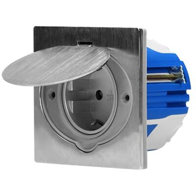 ORNO - Tomada hermética - Aço inoxidável - IP44 - Electrical Socket ORNO - Tomada hermética - Aço inoxidável - IP44 - Electrical Socket