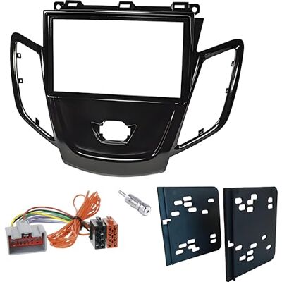 sound-way Kit de Montagem de Autorrádio, Moldura 2 DIN para Rádio de Carro, Adaptador Compatível com Ford Fiesta 2008-2017 sound-way Kit de Montagem de Autorrádio, Moldura 2 DIN para Rádio de Carro, Adaptador Compatível com Ford Fiesta 2008-2017