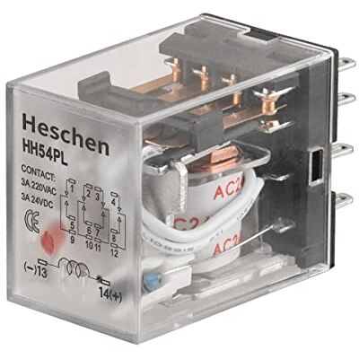 Heschen Geral propósito alimentação do relé HH54P-L 24 VAC bobina 3 A 220 VAC/24VDC 4PDT 14 pinos terminais indicador LED Heschen Geral propósito alimentação do relé HH54P-L 24 VAC bobina 3 A 220 VAC/24VDC 4PDT 14 pinos terminais indicador LED