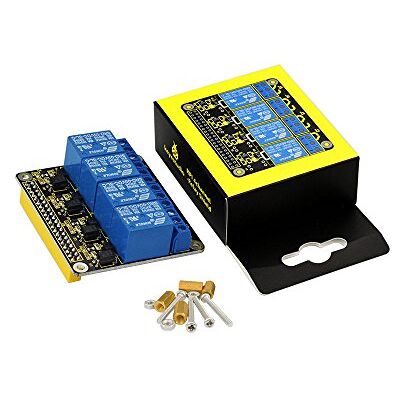 KEYESTUDIO Raspberry Pi módulo de placa relé de DC/AC 4 canais 5 V Relay Shield para Raspberry Pi 2/3/4/4B KEYESTUDIO Raspberry Pi módulo de placa relé de DC/AC 4 canais 5 V Relay Shield para Raspberry Pi 2/3/4/4B