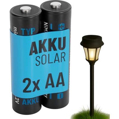 ABSINA 2 x bateria recarregável solar AA 800 mAh 1,2 V NiMH pilhas recarregáveis AA para luzes solares pilhas solares AA de baixa descarga pilhas AA recarregáveis baterias solares bateria solar bateria ABSINA 2 x bateria recarregável solar AA 800 mAh 1,2 V NiMH pilhas recarregáveis AA para luzes solares pilhas solares AA de baixa descarga pilhas AA recarregáveis baterias solares bateria solar bateria