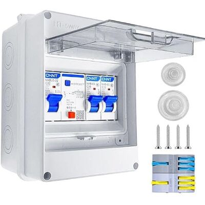 BORDEAG Caixa de fuEJOOY embutida, painel de disjuntor, Ip65, AC 32 A, distribuidor pequeno, caixa de distribuição para casa escritório BORDEAG Caixa de fuEJOOY embutida, painel de disjuntor, Ip65, AC 32 A, distribuidor pequeno, caixa de distribuição para casa escritório