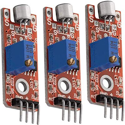 AZDelivery 3 x KY-038 microfone detecção de som de alta sensibilidade módulo pequeno compatível com Arduino com E-Book incluído! AZDelivery 3 x KY-038 microfone detecção de som de alta sensibilidade módulo pequeno compatível com Arduino com E-Book incluído!