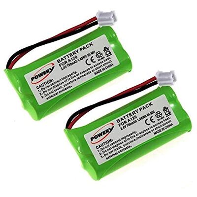 Powery Pacote de 2 baterias para Siemens Gigaset AS 15 AS140/A140/A150/A160/A165/A240/A245/A260/A265/T-Com Sinus 100/Tensão 2,4 V Powery Pacote de 2 baterias para Siemens Gigaset AS 15 AS140/A140/A150/A160/A165/A240/A245/A260/A265/T-Com Sinus 100/Tensão 2,4 V