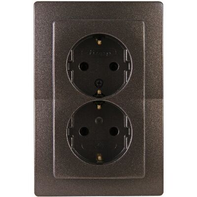 Kopp Tomada de proteção paris, 2 vias, sem proteção de contacto, dispositivo completo para instalação em caixa de interruptores de 1 via Ø 60 mm, 16 A, 250 V ~, IP20, castanho -rosa, Kopp Tomada de proteção paris, 2 vias, sem proteção de contacto, dispositivo completo para instalação em caixa de interruptores de 1 via Ø 60 mm, 16 A, 250 V ~, IP20, castanho -rosa,