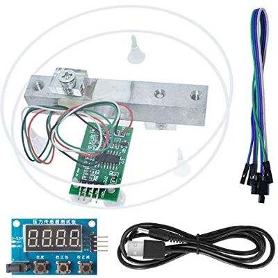 Youmile HX711 Kit de módulo de sensor de peso módulo de célula de carga digital A/D 5 kg balança de cozinha eletrónica portátil para Arduino com módulo de exibição de escala Youmile HX711 Kit de módulo de sensor de peso módulo de célula de carga digital A/D 5 kg balança de cozinha eletrónica portátil para Arduino com módulo de exibição de escala