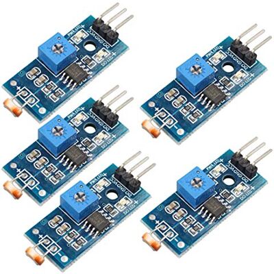 DollaTek 5 unidades módulo de sensor de intensidade de luz digital Photo Resistor Fotoresistor para Arduino UNO DollaTek 5 unidades módulo de sensor de intensidade de luz digital Photo Resistor Fotoresistor para Arduino UNO