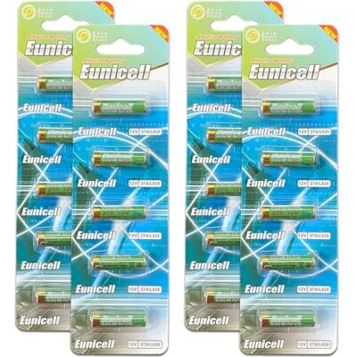 Eunicell Lote de 20 pilhas alcalina 12 V 27 para Eunicell Lote de 20 pilhas alcalina 12 V 27 para
