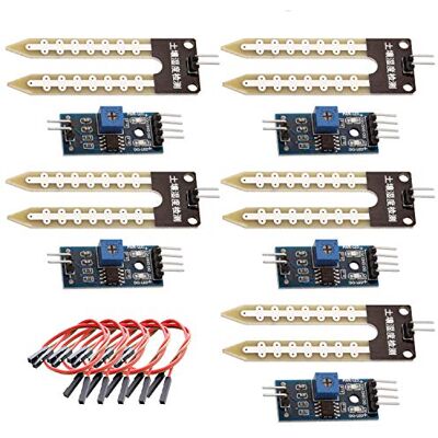 AZDelivery 5 x sensor de humidade do chão higrómetro módulo compatível com Arduino com E-Book incluído! AZDelivery 5 x sensor de humidade do chão higrómetro módulo compatível com Arduino com E-Book incluído!