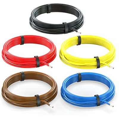 AUPROTEC Cabo polar 5 x 5 m 2,5 mm² FLRY-B fio elétrico em anel: Conjunto 5 cores a 5 m AUPROTEC Cabo polar 5 x 5 m 2,5 mm² FLRY-B fio elétrico em anel: Conjunto 5 cores a 5 m