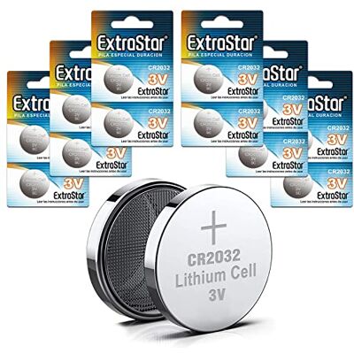 EXTRASTAR Varta Pilhas de botão de lítio 3 V Power on Demand CR2032, embalagem de 12 unidades EXTRASTAR Varta Pilhas de botão de lítio 3 V Power on Demand CR2032, embalagem de 12 unidades