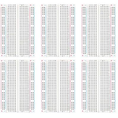 ELEGOO 6 unidades 400 pontos Breadboard kit sem soldadura para projetos Arduino ELEGOO 6 unidades 400 pontos Breadboard kit sem soldadura para projetos Arduino