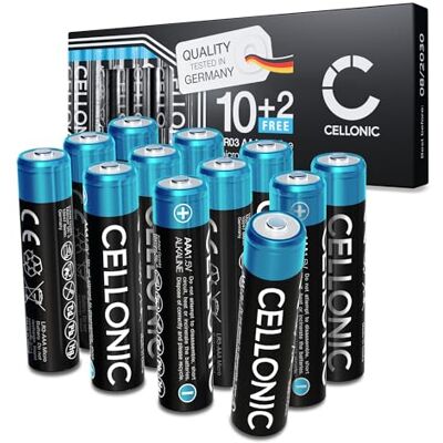 CELLONIC AAA pilhas alcalinas pilhas para comandos à distância, brinquedos 12x CELLONIC AAA pilhas alcalinas pilhas para comandos à distância, brinquedos 12x
