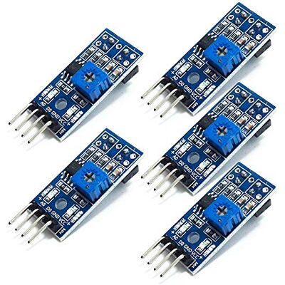 AZDelivery 5 x módulo TRCT5000 para evitar obstruções no seguidor de linhas infravermelhas IR compatível com Arduino com E-Book incluído! AZDelivery 5 x módulo TRCT5000 para evitar obstruções no seguidor de linhas infravermelhas IR compatível com Arduino com E-Book incluído!