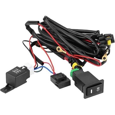 DEWIN Kit de Fiação de Luz Anti-Nevoeiro, Kit de Fiação de Interruptor de Luz Anti-Nevoeiro Universal para Carro de 12 Volts LED Arnês de Ligação/Desligamento de Luz Anti-Nevoeiro Kit de Relé de DEWIN Kit de Fiação de Luz Anti-Nevoeiro, Kit de Fiação de Interruptor de Luz Anti-Nevoeiro Universal para Carro de 12 Volts LED Arnês de Ligação/Desligamento de Luz Anti-Nevoeiro Kit de Relé de