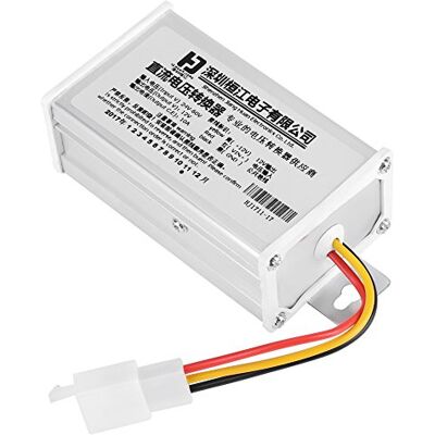 Walfront Conversor DC para DC transformador redutor de voltagem de entrada 24 V 60 V saída 12 V -10 A / 120 W regulador de fonte de alimentação para veículo elétrico carrinho de clube carro scooter Walfront Conversor DC para DC transformador redutor de voltagem de entrada 24 V 60 V saída 12 V -10 A / 120 W regulador de fonte de alimentação para veículo elétrico carrinho de clube carro scooter