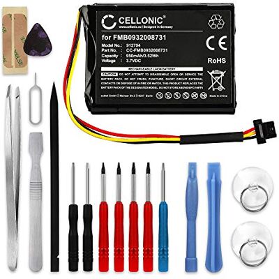 CELLONIC Bateria compatível com Tomtom Go 500, Start 50, 600, One 140, VF65 950 mAh, 3,7 V, iões de lítio para TomTom Go Live 825 Europe, ONE 140S, 1EK0.052.02, 4EK0.001.02, 500 (2013), 510, ONE 140S CELLONIC Bateria compatível com Tomtom Go 500, Start 50, 600, One 140, VF65 950 mAh, 3,7 V, iões de lítio para TomTom Go Live 825 Europe, ONE 140S, 1EK0.052.02, 4EK0.001.02, 500 (2013), 510, ONE 140S