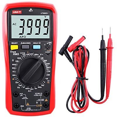 UNI-T Multímetro UT890D+ True RMS voltímetro amperímetro ohmímetro medidor AC/DC corrente voltagem resistência frequência continuidade capacitância díodo (distinguir entre cabo fase e neutro) UNI-T Multímetro UT890D+ True RMS voltímetro amperímetro ohmímetro medidor AC/DC corrente voltagem resistência frequência continuidade capacitância díodo (distinguir entre cabo fase e neutro)