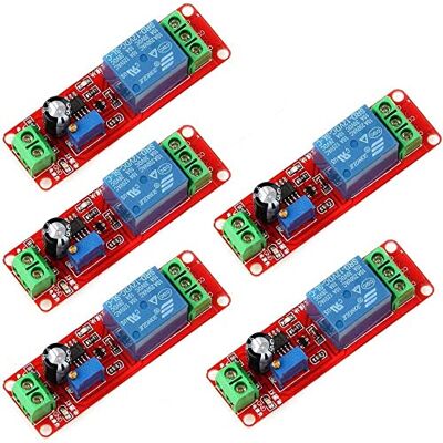 DollaTek 5 peças NE55 12 V DC ajustável 0-10 segundo temporizador temporizador temporizador de transmissão interruptor módulo de interruptor para Arduino Raspberry Pi DollaTek 5 peças NE55 12 V DC ajustável 0-10 segundo temporizador temporizador temporizador de transmissão interruptor módulo de interruptor para Arduino Raspberry Pi