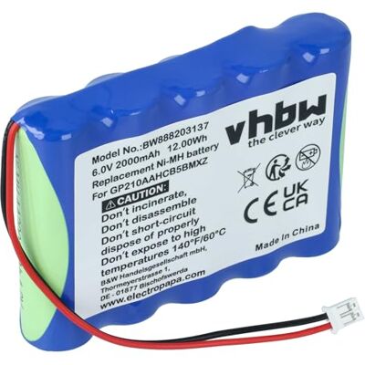 vhbw Bateria recarregável compatível com VDW Silver, Silver Reciproc, SR2634, V041163000000 tecnologia médica, saúde (2000 mAh, 6 V, NiMH) SR2634, Silver Reciproc, Silver tecnología médica (2000 mAh, 6 V, NiMH) vhbw Bateria recarregável compatível com VDW Silver, Silver Reciproc, SR2634, V041163000000 tecnologia médica, saúde (2000 mAh, 6 V, NiMH) SR2634, Silver Reciproc, Silver tecnología médica (2000 mAh, 6 V, NiMH)