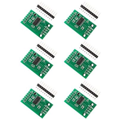 HALJIA HX711 Módulo de sensor de pressão de peso de 24 bits, módulo AD de precisão de canal duplo compatível com Arduino DIY (6 unidades) HALJIA HX711 Módulo de sensor de pressão de peso de 24 bits, módulo AD de precisão de canal duplo compatível com Arduino DIY (6 unidades)