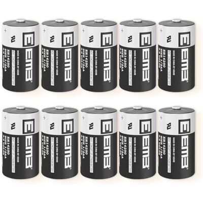 EEMB ER14250 1/2 AA Bateria de lítio 3,6 V, 10 unidades, LS14250 XL-050F EEMB ER14250 1/2 AA Bateria de lítio 3,6 V, 10 unidades, LS14250 XL-050F