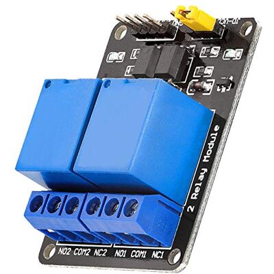 AZDelivery 2 canais módulo relé de 5 V com Optoacoplador Low-Level-Trigger, compatível com Arduino com E-Book incluído! AZDelivery 2 canais módulo relé de 5 V com Optoacoplador Low-Level-Trigger, compatível com Arduino com E-Book incluído!