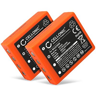 CELLONIC 2X bateria compatível com HBC Radiomatic Micron 5, 6, 7, BA223030 2000 mAh, 3,6 V, NiMH para HBC Radiomatic Vector Pro, Patrol D, Linus 4, Micron 4, Quadrix, Keynote, BA223000, FUB6 CELLONIC 2X bateria compatível com HBC Radiomatic Micron 5, 6, 7, BA223030 2000 mAh, 3,6 V, NiMH para HBC Radiomatic Vector Pro, Patrol D, Linus 4, Micron 4, Quadrix, Keynote, BA223000, FUB6