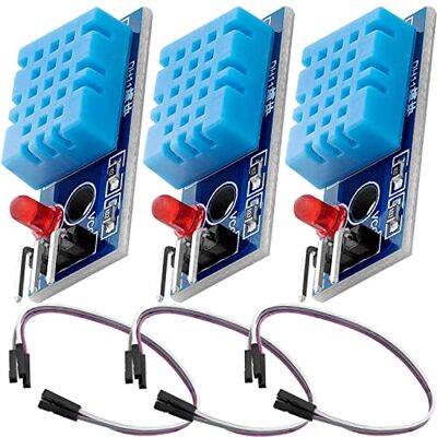 AZDelivery 3 x DHT11 Breakout módulo sensor de temperatura e humidade com placa e cabo compatível com Arduino com E-Book incluído! AZDelivery 3 x DHT11 Breakout módulo sensor de temperatura e humidade com placa e cabo compatível com Arduino com E-Book incluído!