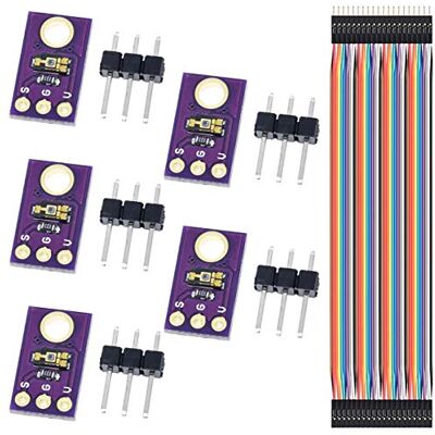 Youmile 5 peças TEMT6000 módulo de sensor de luz luz ambiente módulo de deteção de intensidade de luz analógico sensor de luz visível para Arduino com cabo Dupont Youmile 5 peças TEMT6000 módulo de sensor de luz luz ambiente módulo de deteção de intensidade de luz analógico sensor de luz visível para Arduino com cabo Dupont