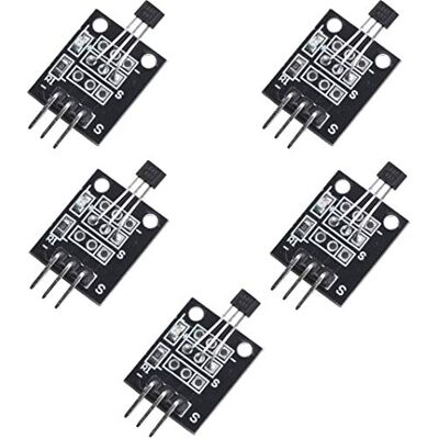 ARCELI 5 unidades módulo de sensor magnético Hall Effect KY-003 DC 5 V para Arduino PIC AVR Smart Cars ARCELI 5 unidades módulo de sensor magnético Hall Effect KY-003 DC 5 V para Arduino PIC AVR Smart Cars