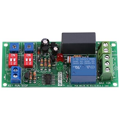 Walfront Temporizador de atraso ajustável 0,5 s 1000 min, interruptor de temporização, módulo ligado e desligado AC100-250 V Walfront Temporizador de atraso ajustável 0,5 s 1000 min, interruptor de temporização, módulo ligado e desligado AC100-250 V