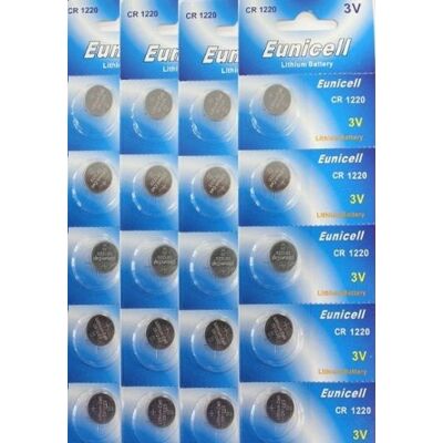 Eunicell Produto novo 20 x CR1220 baterias de lítio bateria Brand não é barato marca 1st Class Eunicell Produto novo 20 x CR1220 baterias de lítio bateria Brand não é barato marca 1st Class