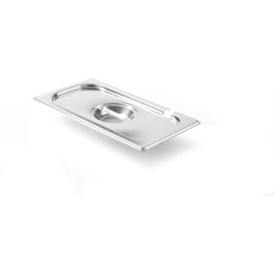 Hendi Tampa Gastronorm GN 1/3 com recesso para caçamba, Kitchen Line, resistência térmica -40 °C a 250 °C, 325 x 176 mm, espessura 0,7 mm, aço inoxidável Hendi Tampa Gastronorm GN 1/3 com recesso para caçamba, Kitchen Line, resistência térmica -40 °C a 250 °C, 325 x 176 mm, espessura 0,7 mm, aço inoxidável
