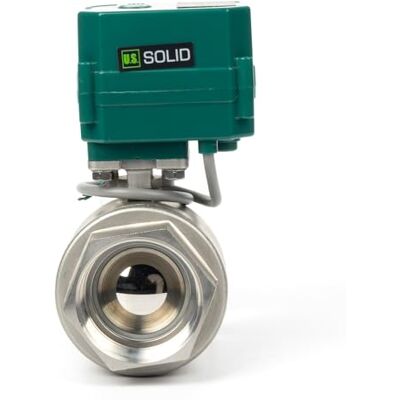 U.S. Solid Válvula de esfera de motor de 2 polegadas Válvula de esfera elétrica em aço inoxidável com passagem completa, 9-24V AC/DC, retorno automático de 2 fios, fechada sem corrente, rosca G U.S. Solid Válvula de esfera de motor de 2 polegadas Válvula de esfera elétrica em aço inoxidável com passagem completa, 9-24V AC/DC, retorno automático de 2 fios, fechada sem corrente, rosca G