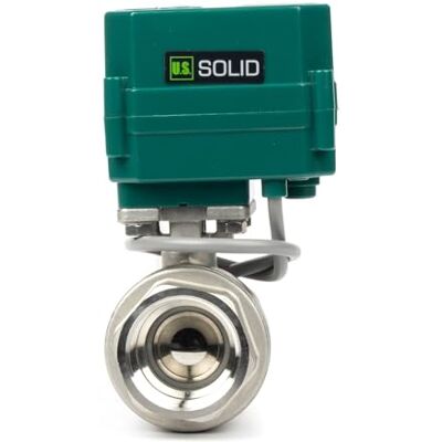 U.S. Solid 1-1/4 Polegadas Válvula de esfera do motor Válvula de esfera elétrica em aço inoxidável com passagem completa, 9-24V AC/DC, retorno automático de 2 fios, fechada sem corrente, rosca G U.S. Solid 1-1/4 Polegadas Válvula de esfera do motor Válvula de esfera elétrica em aço inoxidável com passagem completa, 9-24V AC/DC, retorno automático de 2 fios, fechada sem corrente, rosca G