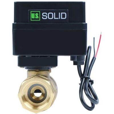 U.S. Solid Válvula de esfera motorizada de 3/4 polegadas, válvula de esfera elétrica de latão, 9-36 V CA/CC, configuração de retorno automático de 2 cabos, normalmente fechada, rosca G U.S. Solid Válvula de esfera motorizada de 3/4 polegadas, válvula de esfera elétrica de latão, 9-36 V CA/CC, configuração de retorno automático de 2 cabos, normalmente fechada, rosca G