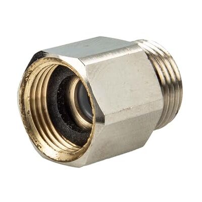tecuro Prevenção de refluxo macho de 3/8 polegadas x 3/8 polegadas intrinsecamente segura com selo, proteção de refluxo, latão niquelado tecuro Prevenção de refluxo macho de 3/8 polegadas x 3/8 polegadas intrinsecamente segura com selo, proteção de refluxo, latão niquelado