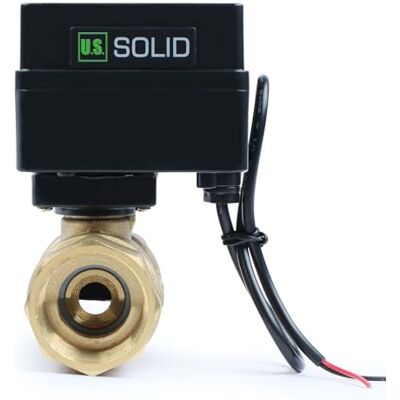 U.S. Solid Válvula de esfera motorizada de 1 polegada, válvula de esfera elétrica de latão, 9-36 V CA/CC, configuração de retorno automático de 2 cabos, normalmente fechada, rosca G U.S. Solid Válvula de esfera motorizada de 1 polegada, válvula de esfera elétrica de latão, 9-36 V CA/CC, configuração de retorno automático de 2 cabos, normalmente fechada, rosca G