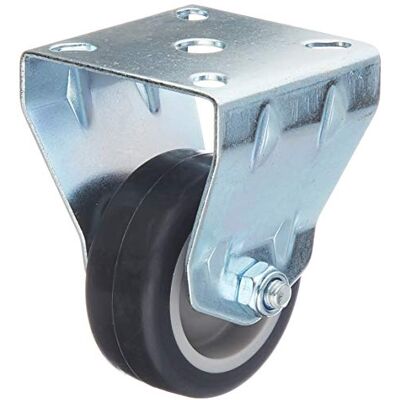 Metafranc Roda de borracha (50 mm de diâmetro, placa de 55 x 55 mm, superfície de rolamento suave, rolamento deslizante, capacidade de carga de 35 kg, rodas de transporte, rodas para móveis, Metafranc Roda de borracha (50 mm de diâmetro, placa de 55 x 55 mm, superfície de rolamento suave, rolamento deslizante, capacidade de carga de 35 kg, rodas de transporte, rodas para móveis,